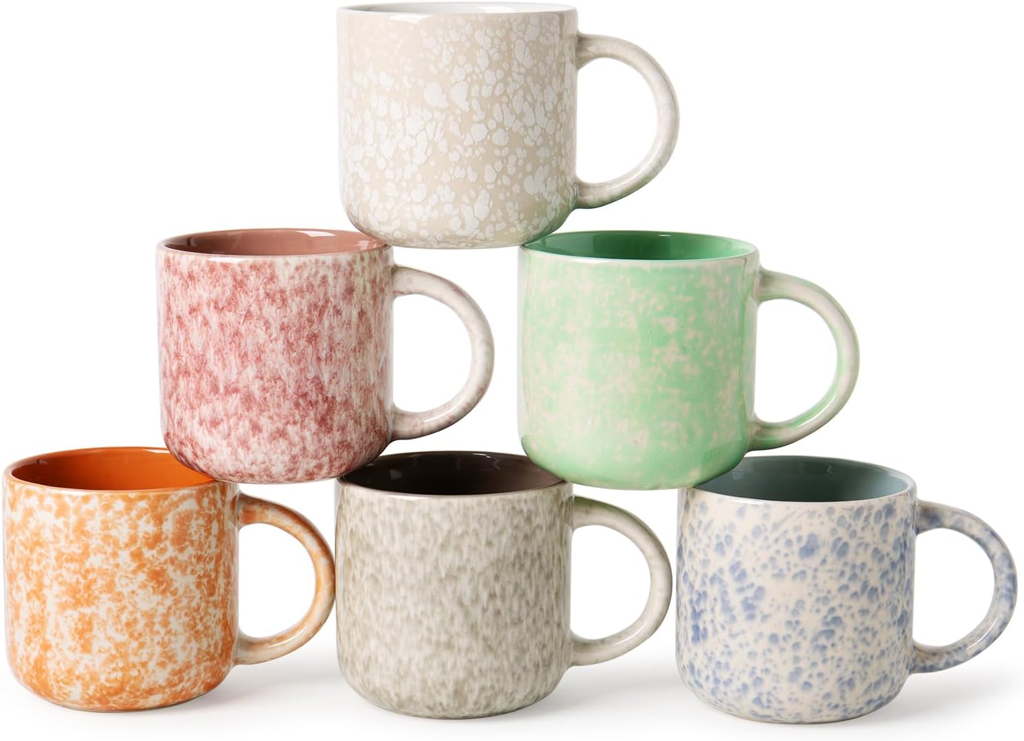 Coffee Tea Images - 12 OZ Coffee Mugs Set of