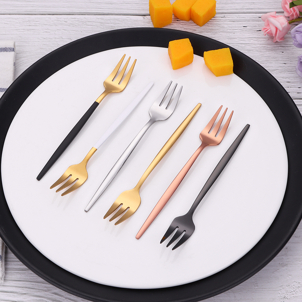 Coffee Tea Sugar Canister Set - 3/6 Pieces Gold Fruit Fork Stainless