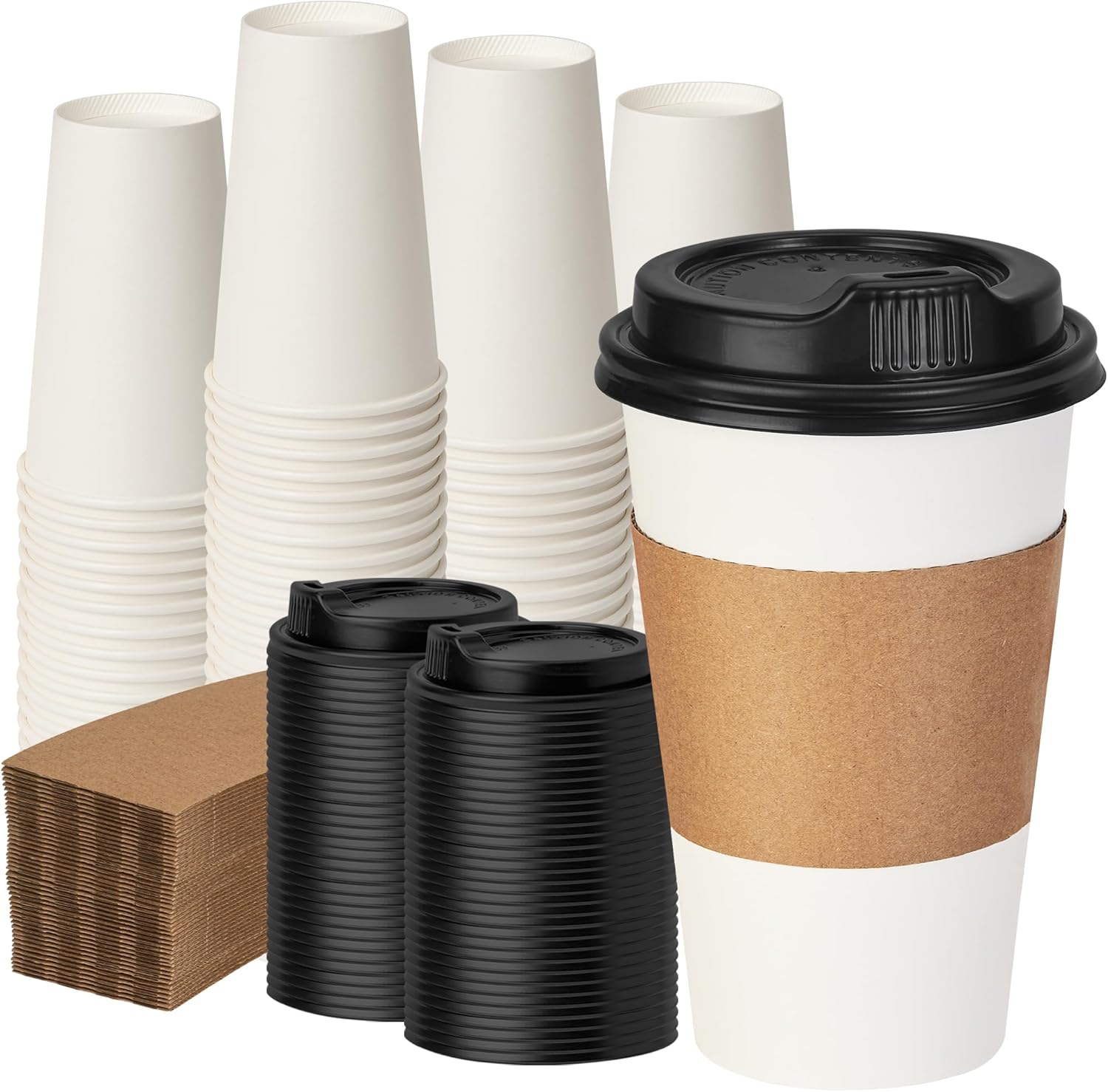 Coffee Tea Images - 16 oz 100 Pack Coffee Cups