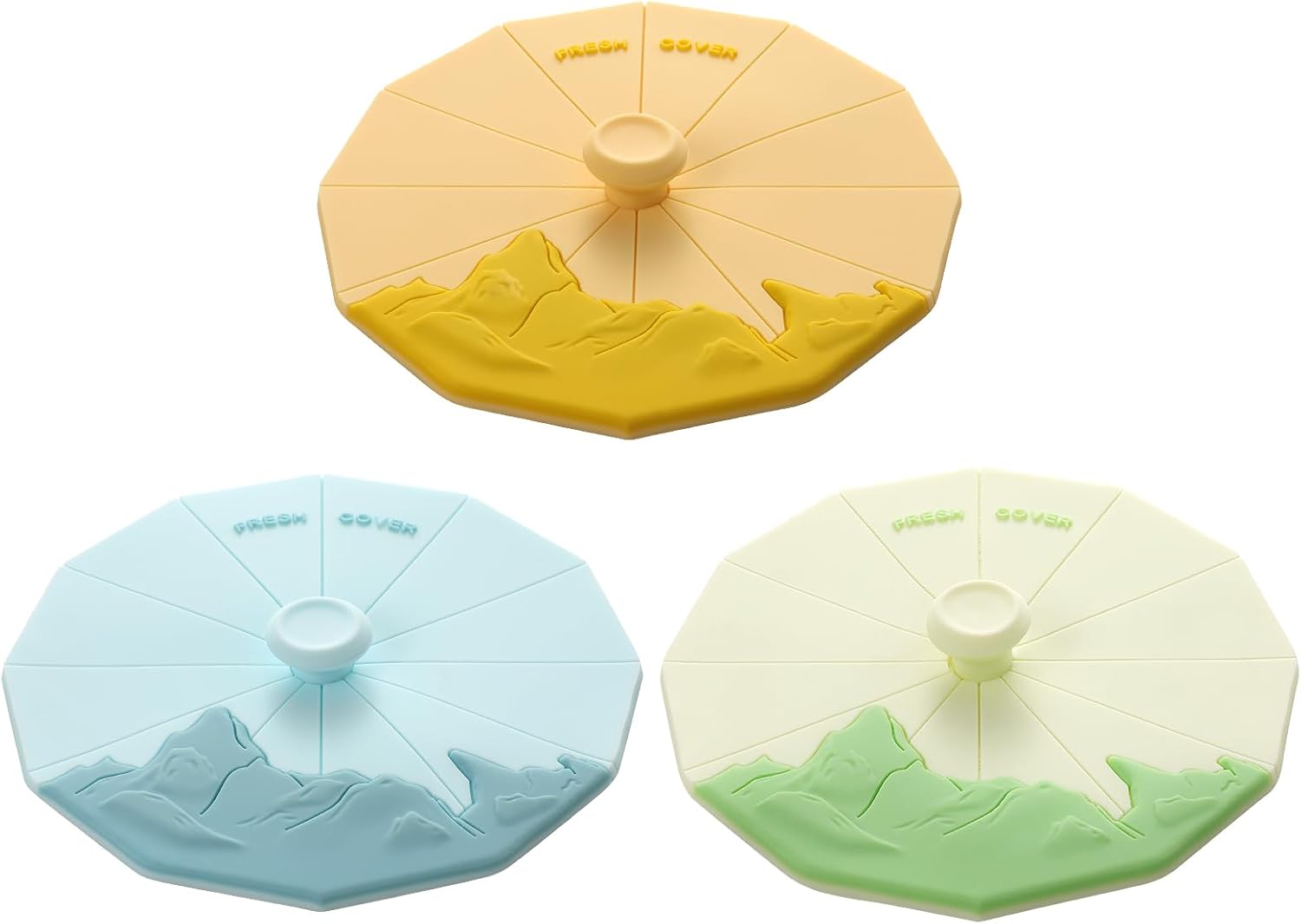 Coffee Tea Images - Silicone Cup Covers Set of 3,