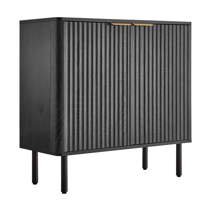 Coffee & Tea Difabis - Coffee Bar Cabinet, Mid Century Fluted