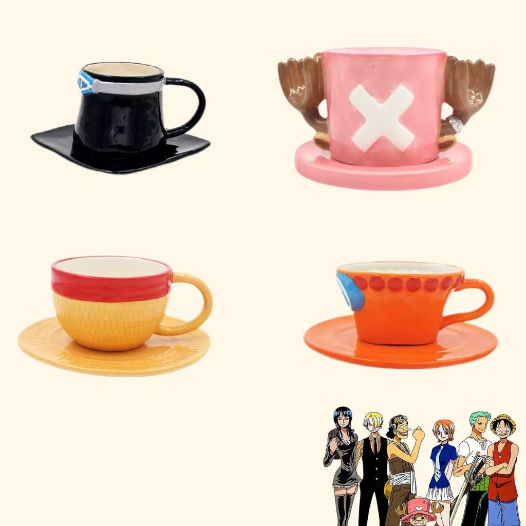 Good Coffee Tea - One Piece Character Ceramic Cup Saucer