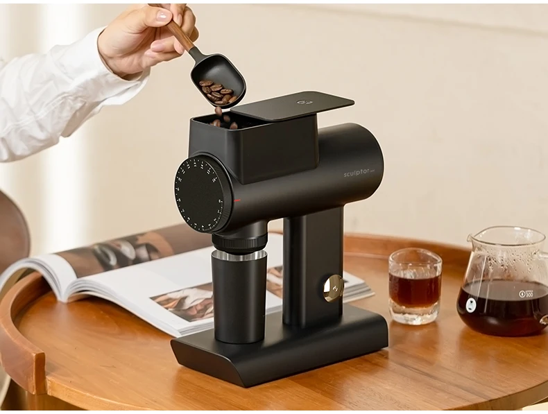 Coffee Bean & Tea Menu - Taimo sculptor 064S electric coffee grinder