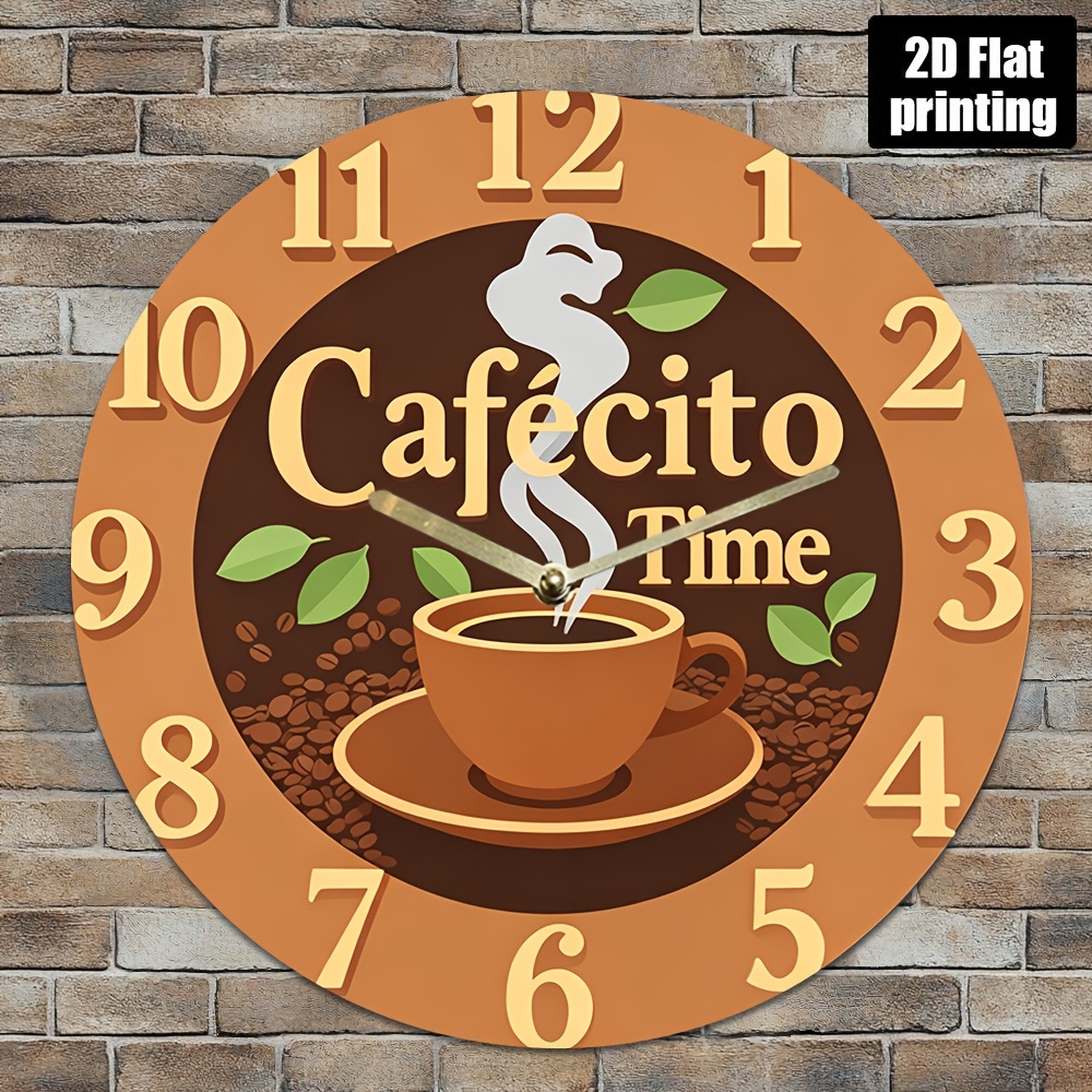 Coffee Bean & Tea Menu - 2D Flat Design, 8-Inch Cafecito Time