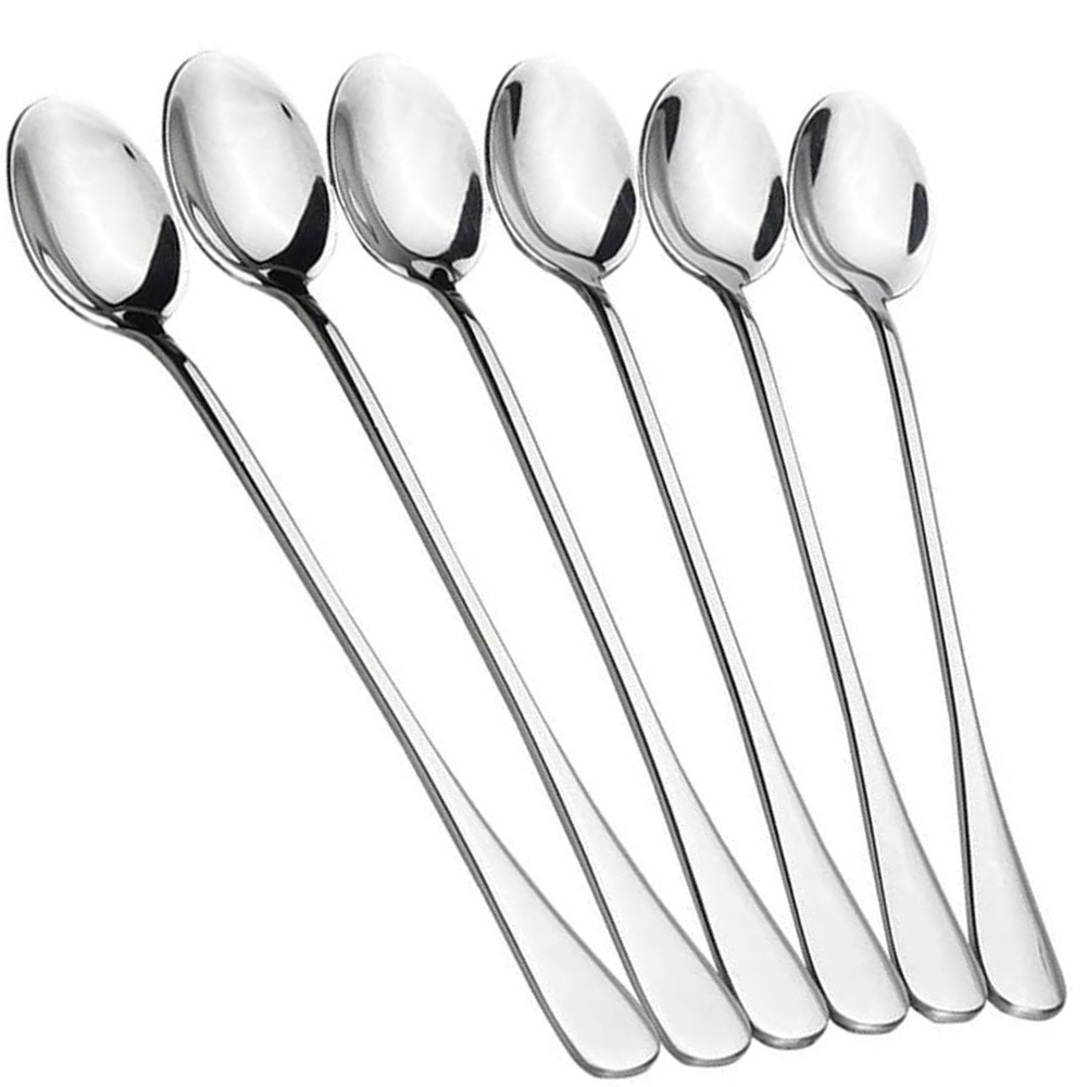 Coffee Tea Sugar Canister Set - 6 Piece Set of Long Handled