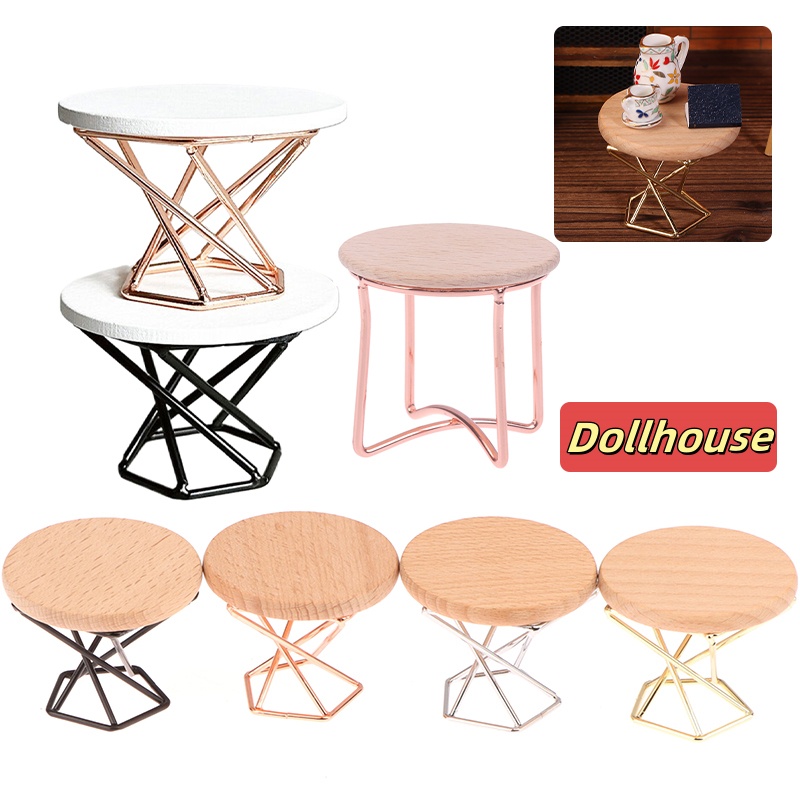 Coffee & Tea Difabis - 1/12 Dollhouse Simulation Coffee Table Round