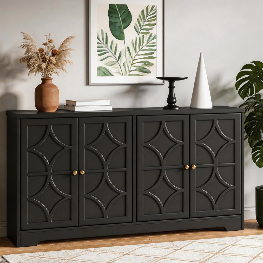 Coffee & Tea Difabis - Sideboard Buffet Cabinet with Storage, 56