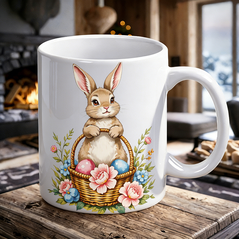 1PCS Easter Bunny Egg Basket C - Coffee Tea Gift Basket บทวิจารณ์และราคา