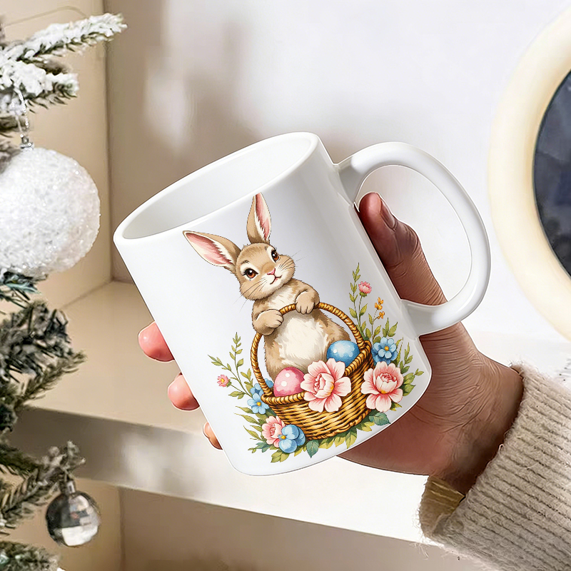 1PCS Easter Bunny Egg Basket C - Coffee Tea Gift Basket บทวิจารณ์และราคา