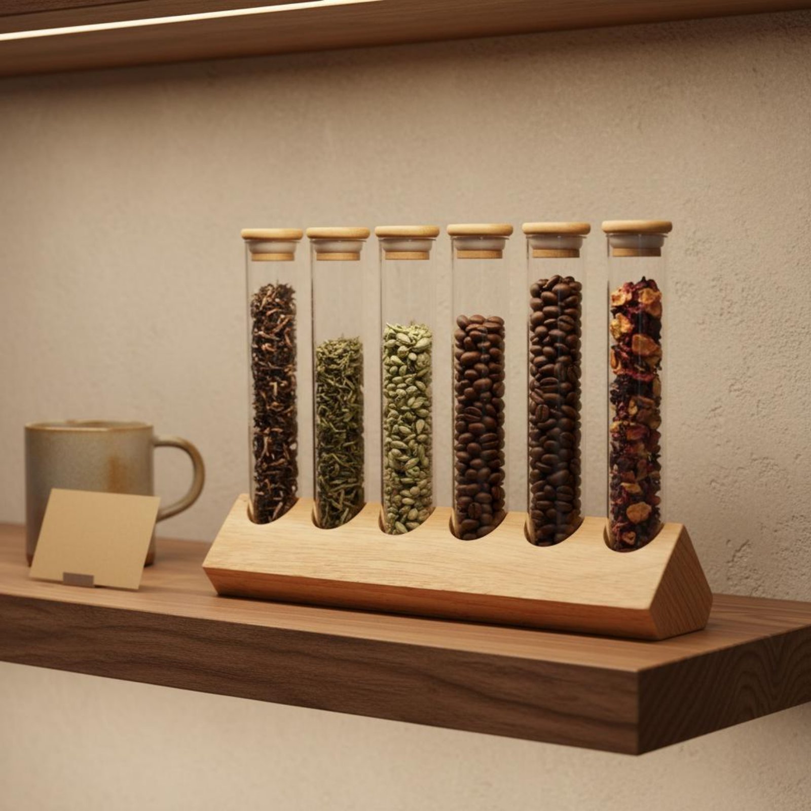 Glass Tube Container Set with  - Coffee Bean & Tea Menu บทวิจารณ์และราคา