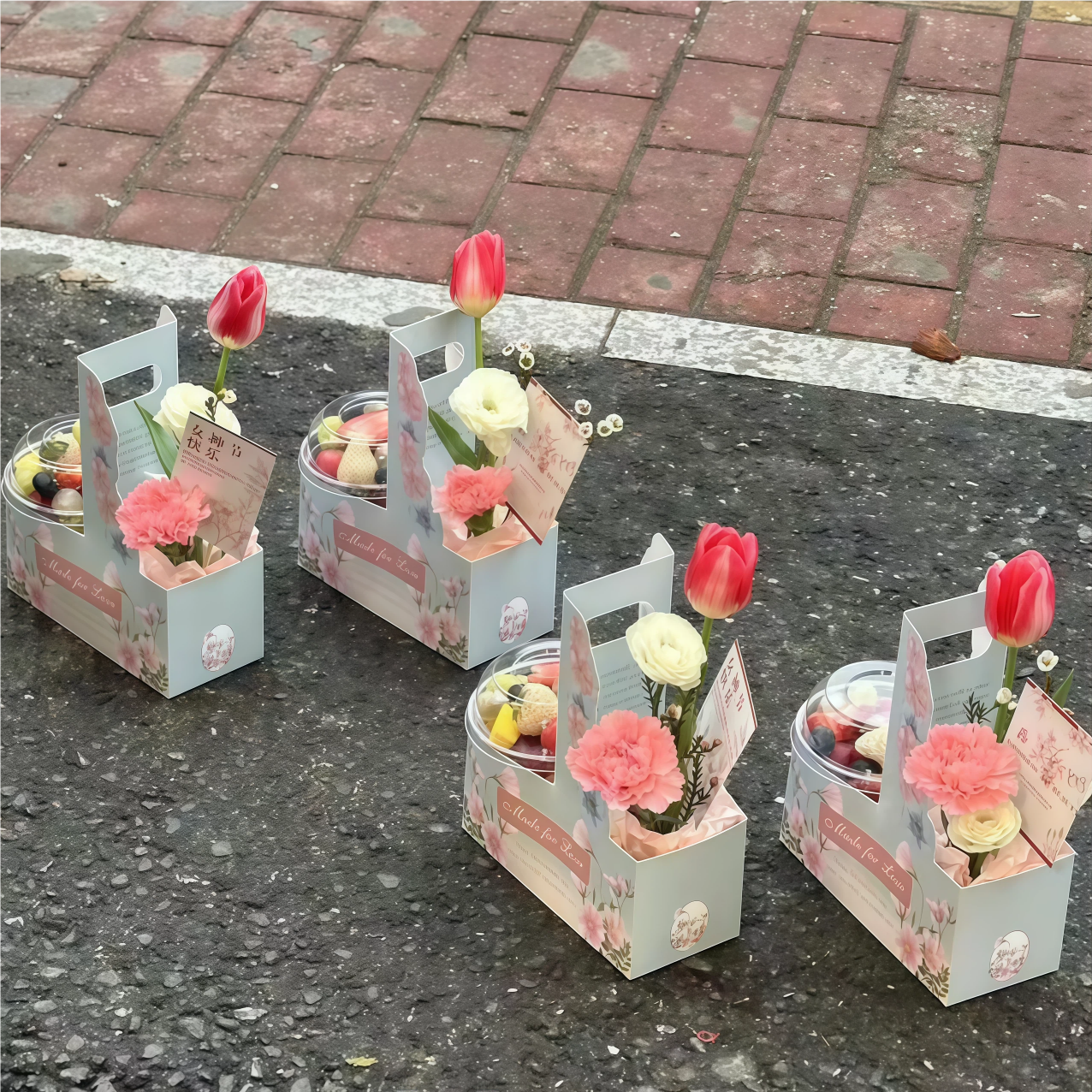 Handheld Coffee Flower Box Tea - Coffee Tea Gift Basket บทวิจารณ์และราคา