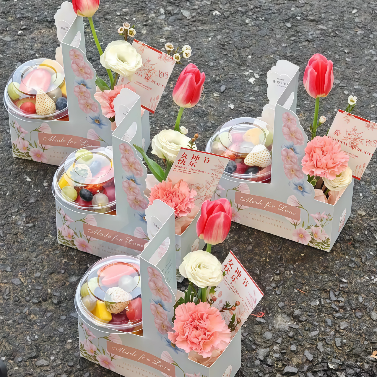 Handheld Coffee Flower Box Tea - Coffee Tea Gift Basket บทวิจารณ์และราคา