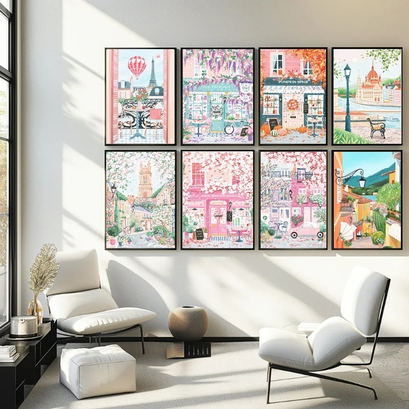 Paris London Hungary Travel Po - Coffee Tea Poster บทวิจารณ์และราคา