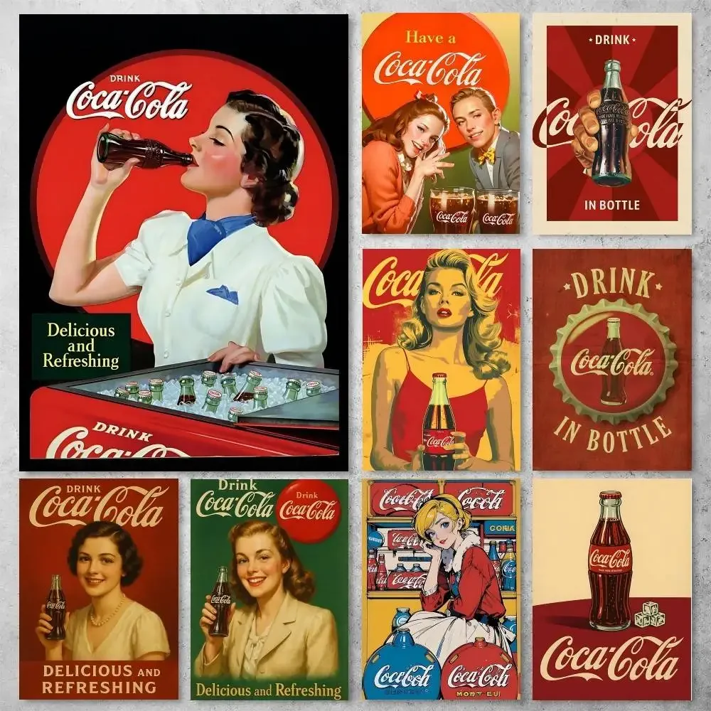 Classic Vintage C-Coca C-cola  - Coffee Tea Poster บทวิจารณ์และราคา