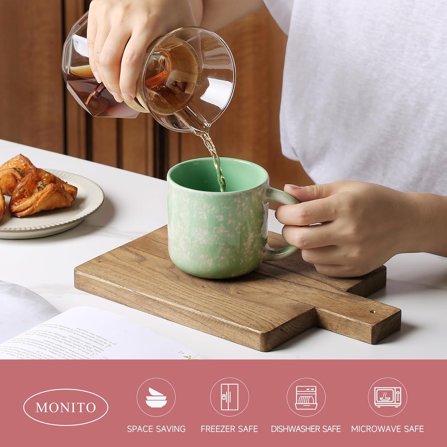 12 OZ Coffee Mugs Set of 6, Mo - Coffee Tea Images บทวิจารณ์และราคา