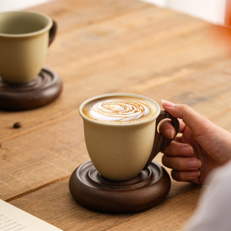 Creative Brown Ceramic and Woo - Coffee Tea For Garden บทวิจารณ์และราคา