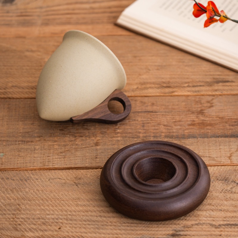 Creative Brown Ceramic and Woo - Coffee Tea For Garden บทวิจารณ์และราคา