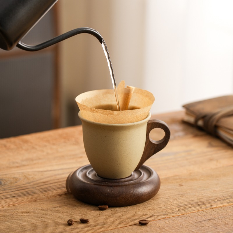 Creative Brown Ceramic and Woo - Coffee Tea For Garden บทวิจารณ์และราคา