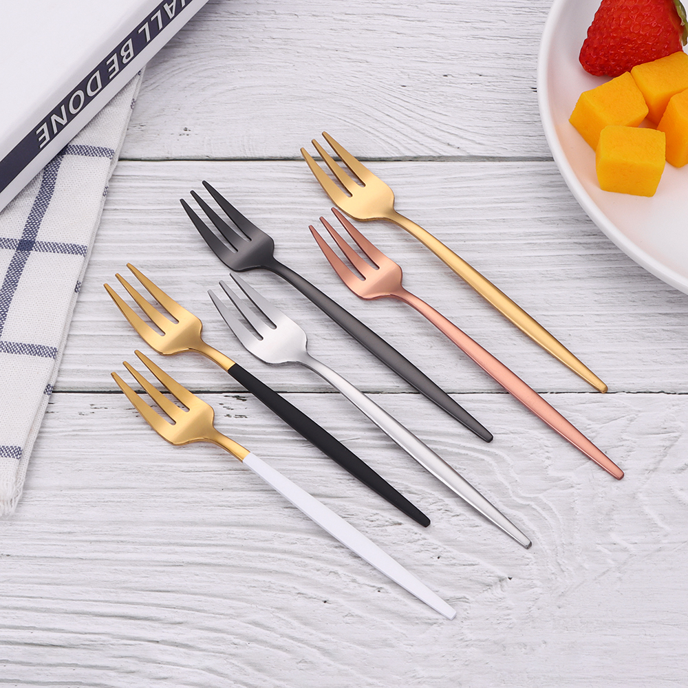 3/6 Pieces Gold Fruit Fork Sta - Coffee Tea Sugar Canister Set บทวิจารณ์และราคา