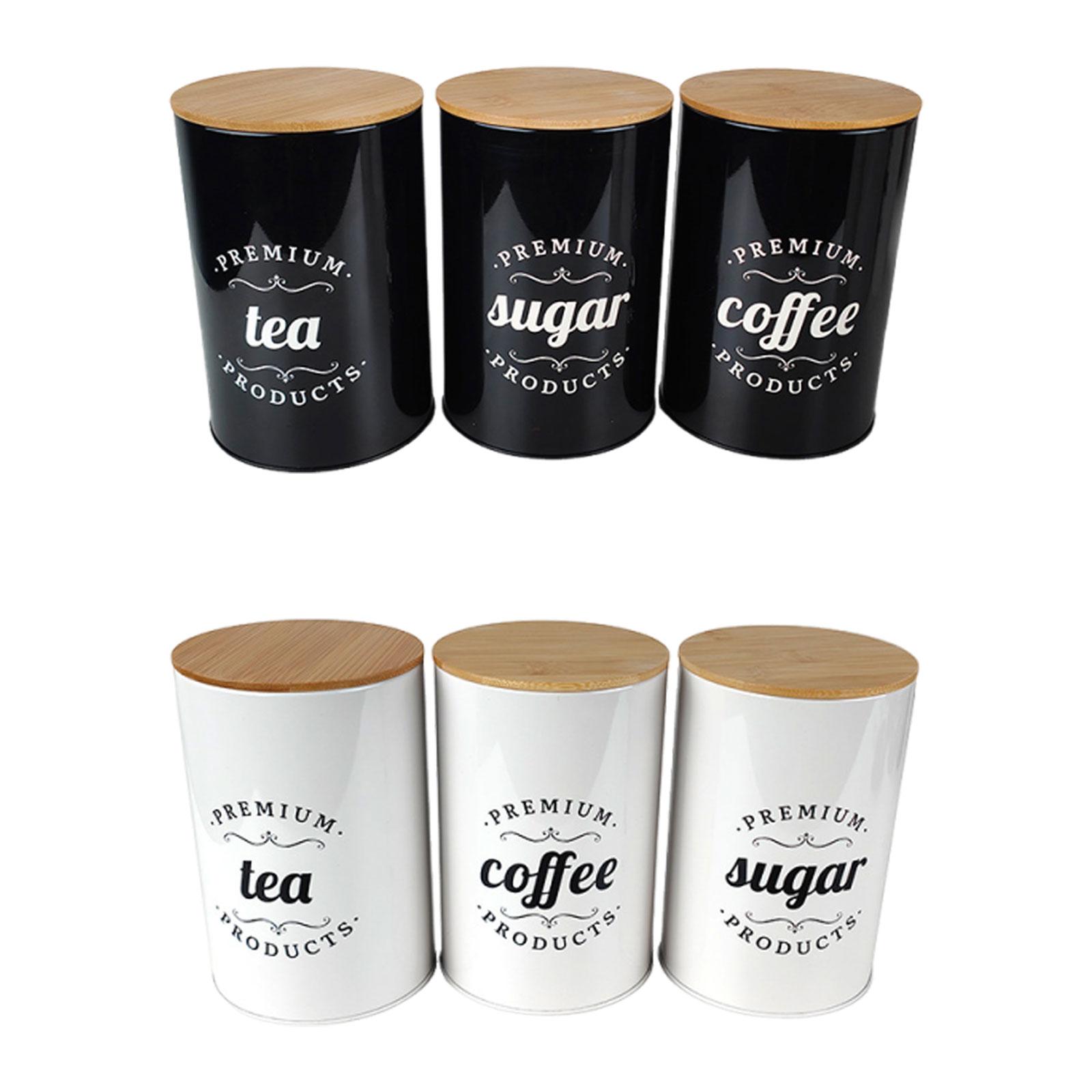 Tinplate Coffee Tea Sugar Stor - Coffee Tea Sugar Canister Set บทวิจารณ์และราคา
