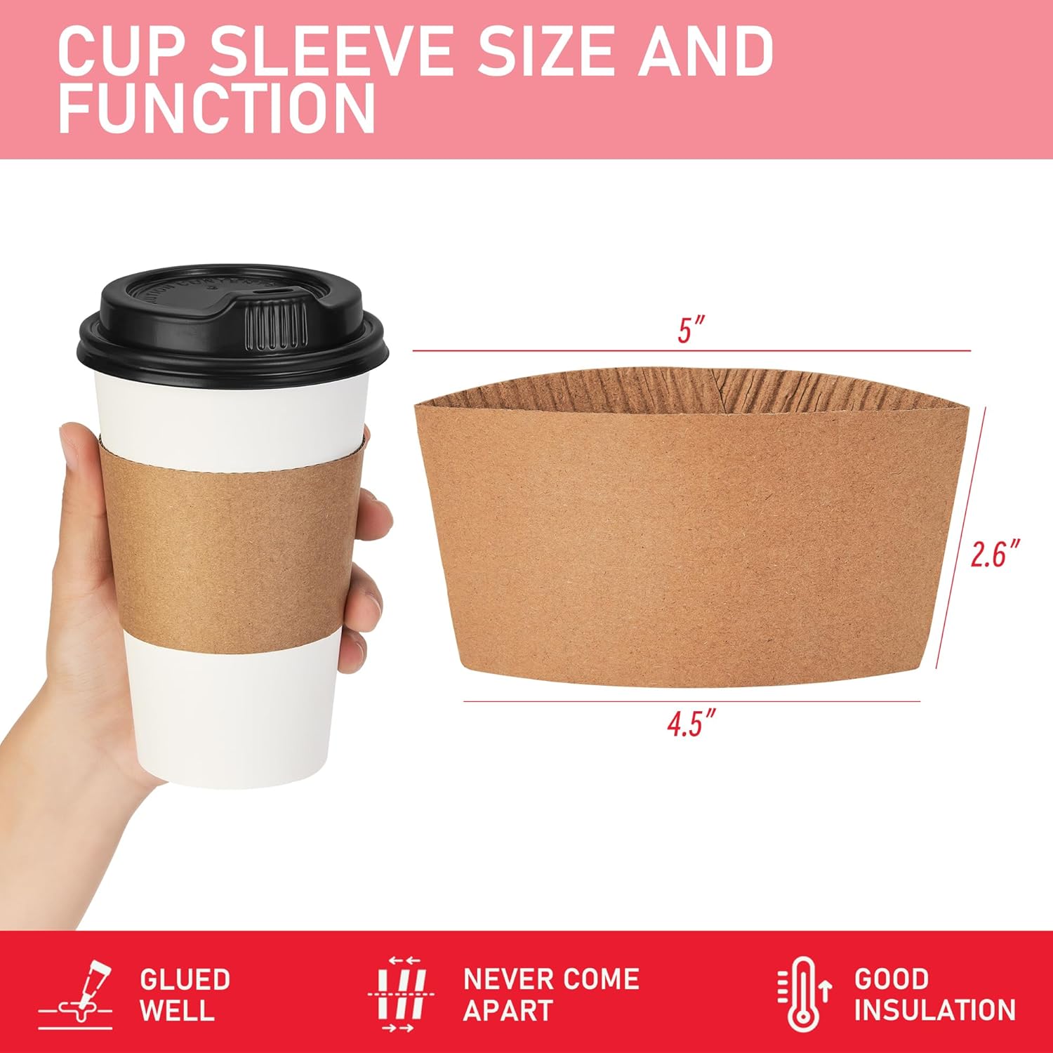 16 oz 100 Pack Coffee Cups wit - Coffee Tea Images บทวิจารณ์และราคา