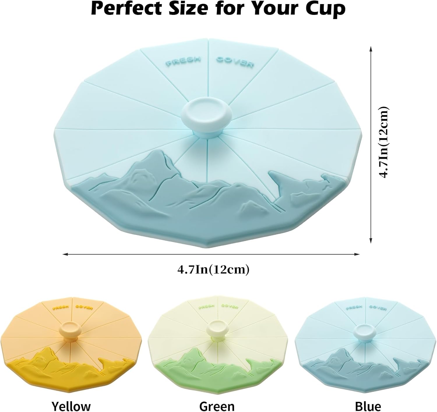 Silicone Cup Covers Set of 3,  - Coffee Tea Images บทวิจารณ์และราคา