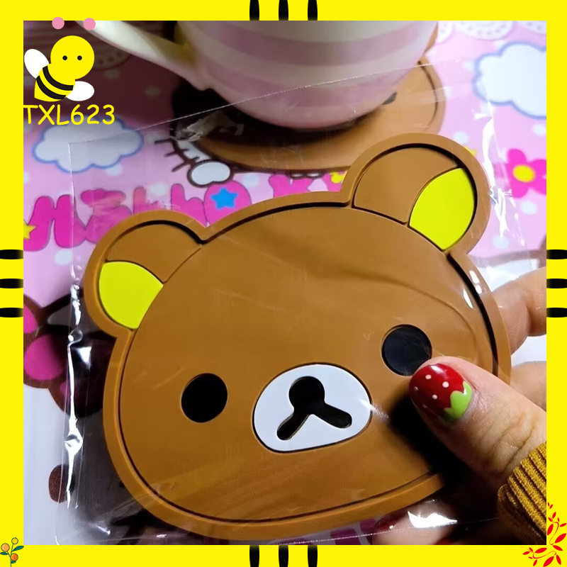 Rilakkuma Silicone Cup Coaster - Good Coffee Tea บทวิจารณ์และราคา