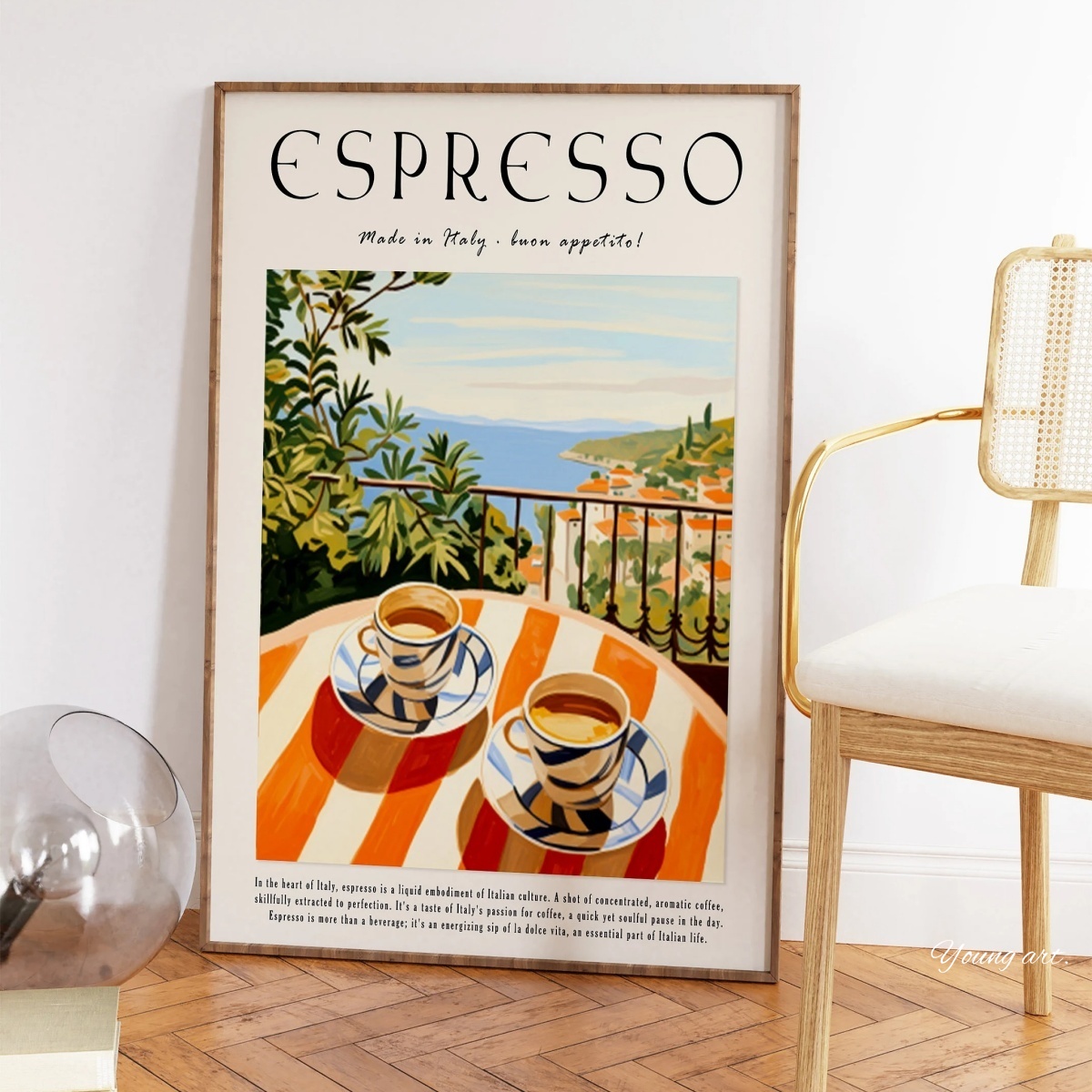 Italian Espresso Coffee Canvas - Coffee Tea Poster บทวิจารณ์และราคา