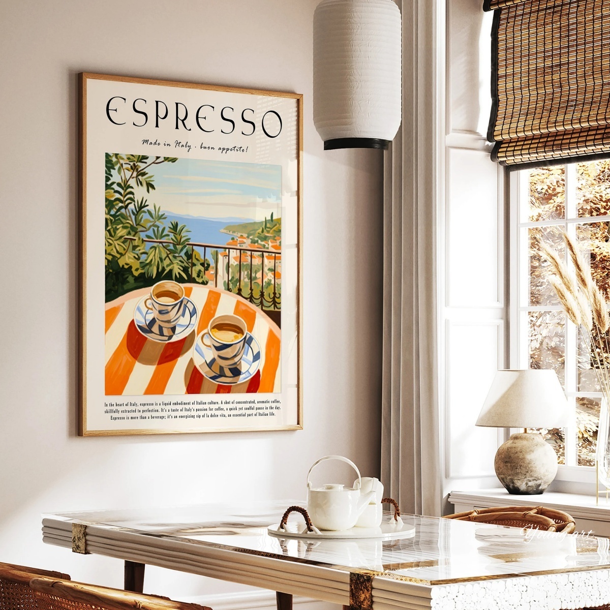 Italian Espresso Coffee Canvas - Coffee Tea Poster บทวิจารณ์และราคา