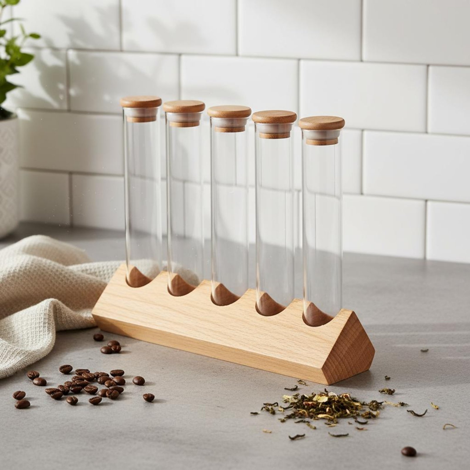 Glass Tube Container Set with  - Coffee Bean & Tea Menu บทวิจารณ์และราคา