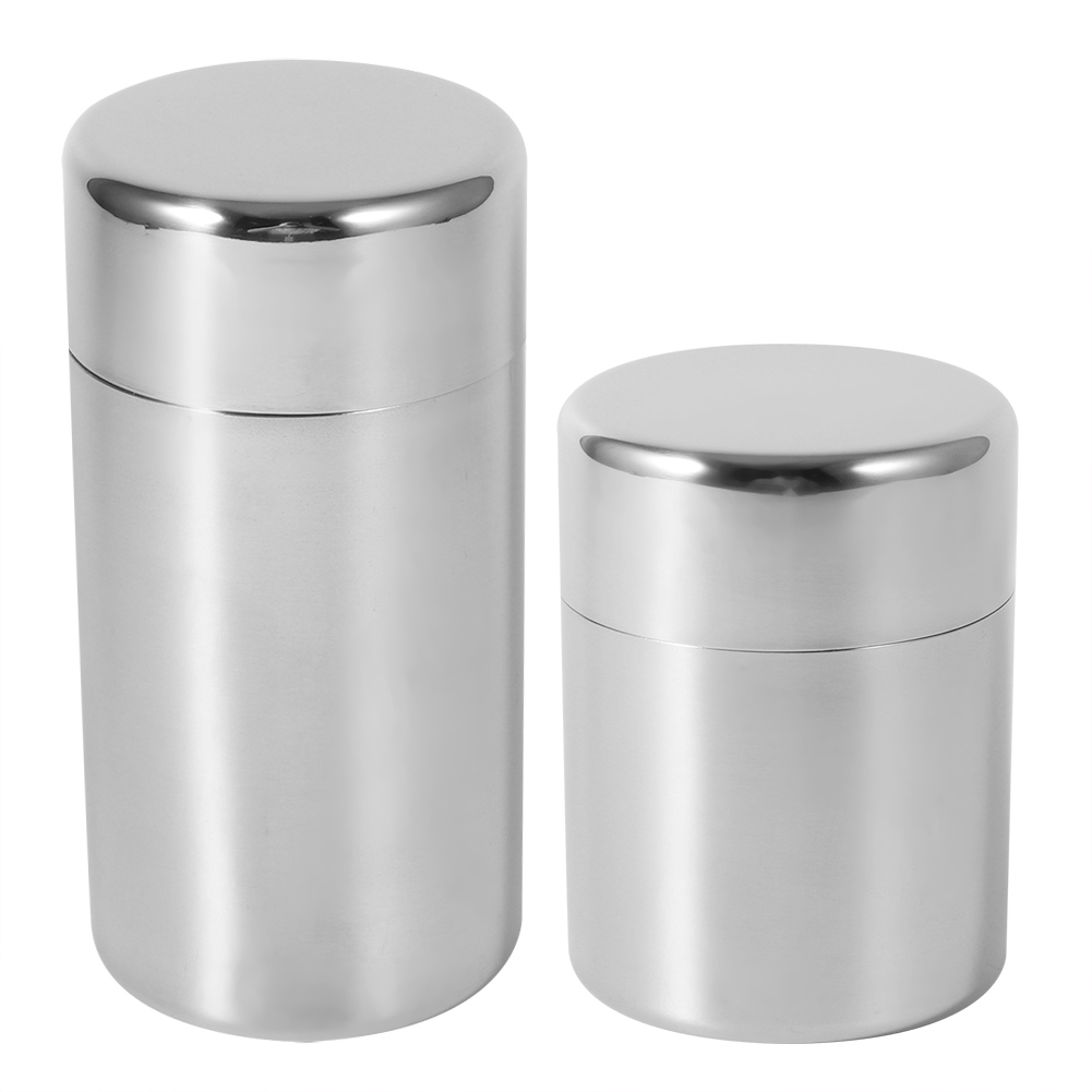 Stainless Steel Tea Leaf Tins  - Coffee Tea Sugar Canister Set บทวิจารณ์และราคา