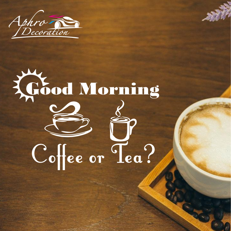 Vinyl Removable DIY Sticker Fo - Coffee Tea Good Morning บทวิจารณ์และราคา