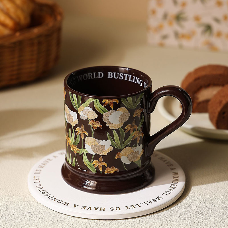 Vintage Floral Ceramic Coffee  - Good Coffee Tea บทวิจารณ์และราคา