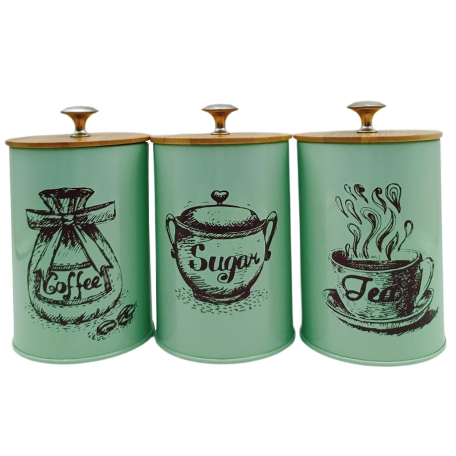 3Pcs Sealed Coffee Canister Se - Coffee Tea Sugar Canister Set บทวิจารณ์และราคา