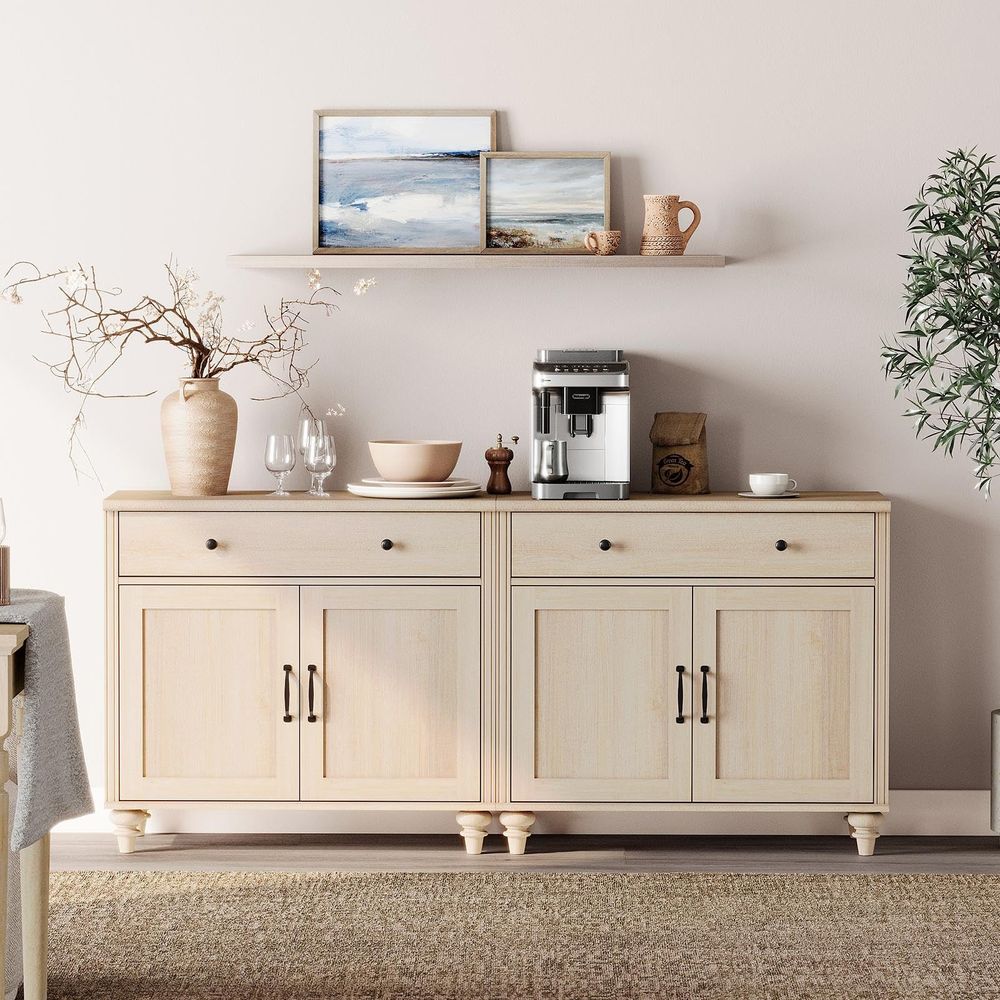 Buffet Cabinet with 4 Doors an - Coffee & Tea Difabis บทวิจารณ์และราคา