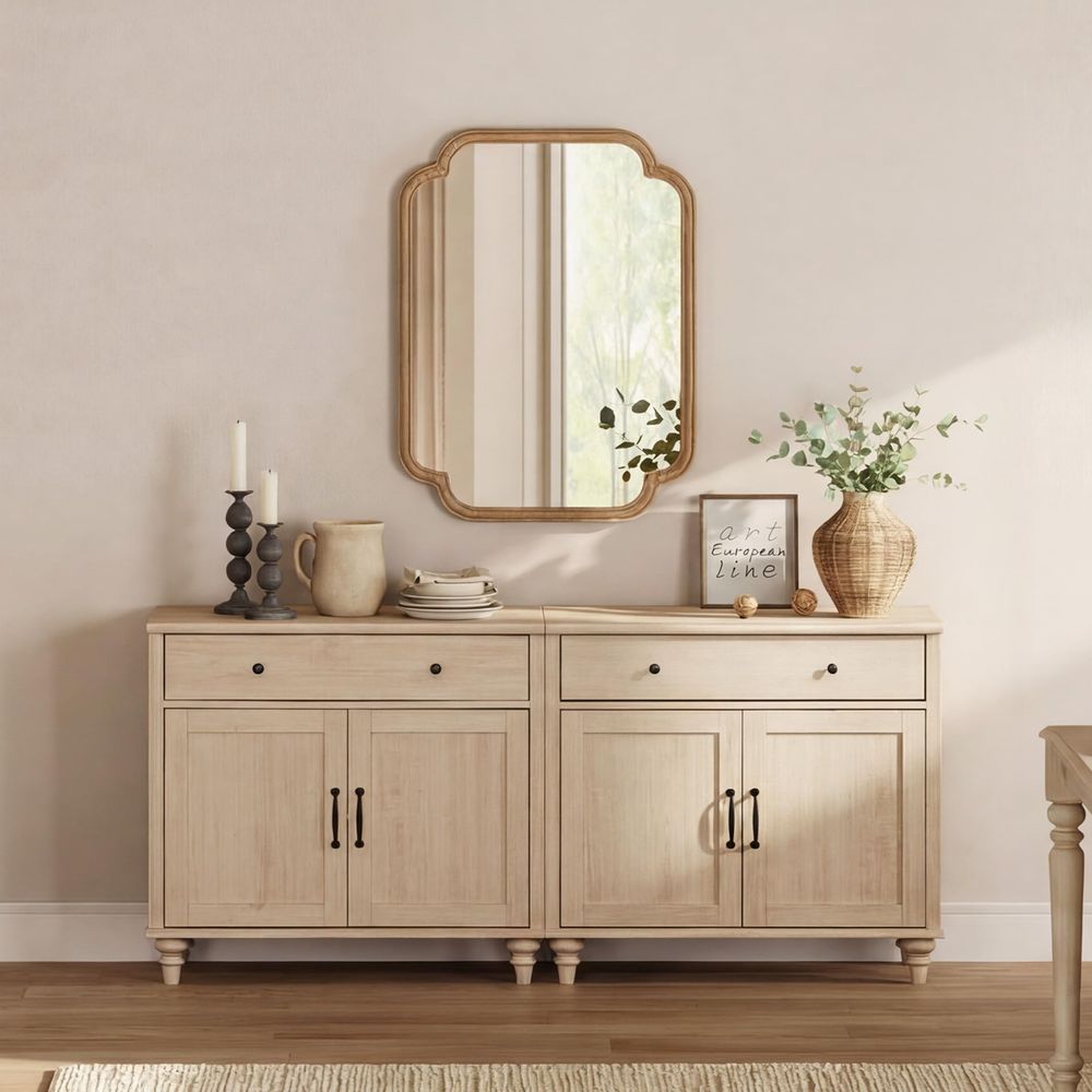 Buffet Cabinet with 4 Doors an - Coffee & Tea Difabis บทวิจารณ์และราคา