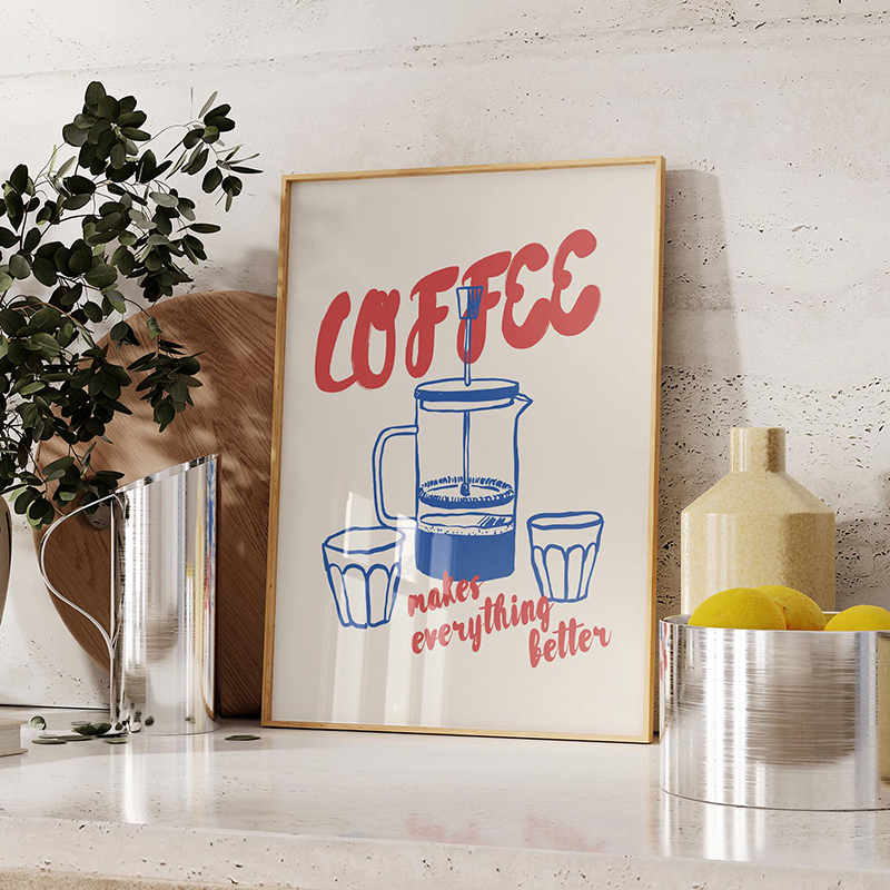1 Piece Frameless Modern Fashi - Coffee Tea Poster บทวิจารณ์และราคา