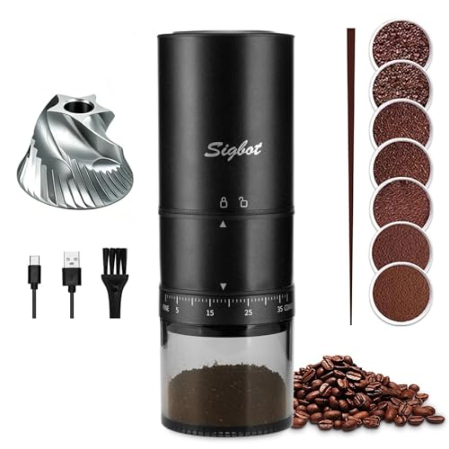 Portable Electric Coffee Grind - Coffee & Tea Difabis บทวิจารณ์และราคา