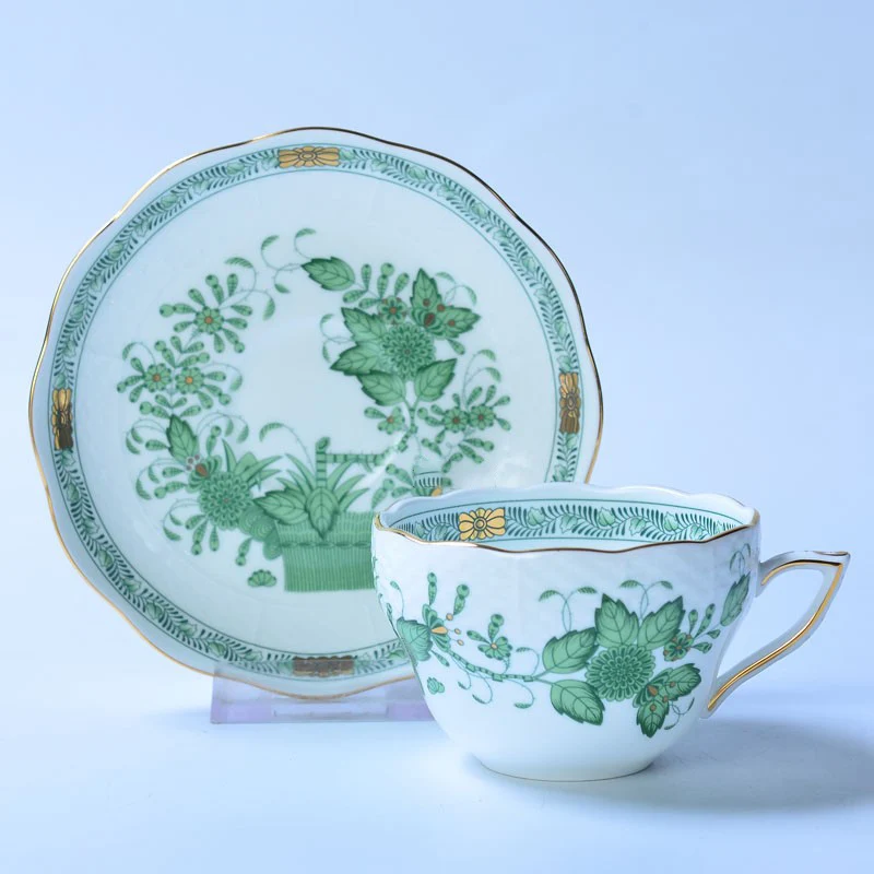 Classical Cup and Saucer Flowe - Coffee Tea Gift Basket บทวิจารณ์และราคา