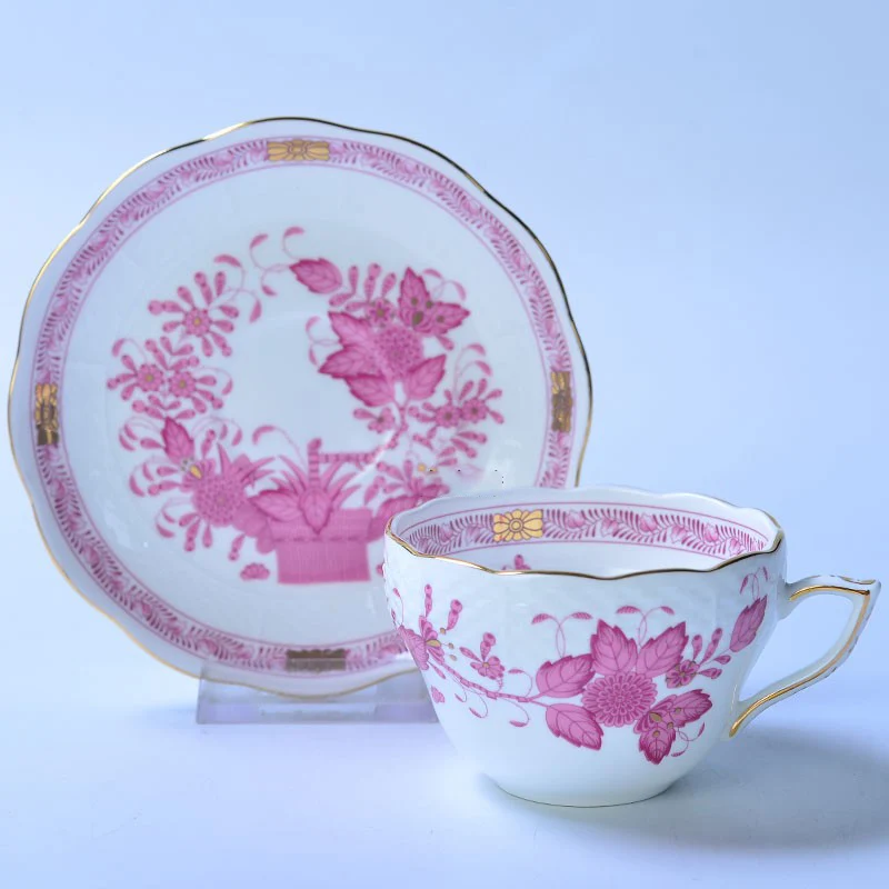Classical Cup and Saucer Flowe - Coffee Tea Gift Basket บทวิจารณ์และราคา