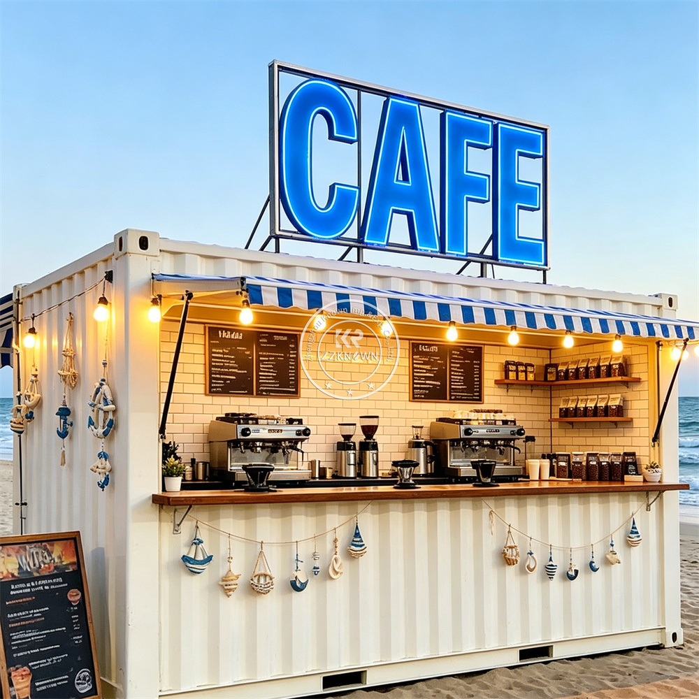Outdoor Mobile Food Container  - Coffee Tea Kiosk บทวิจารณ์และราคา