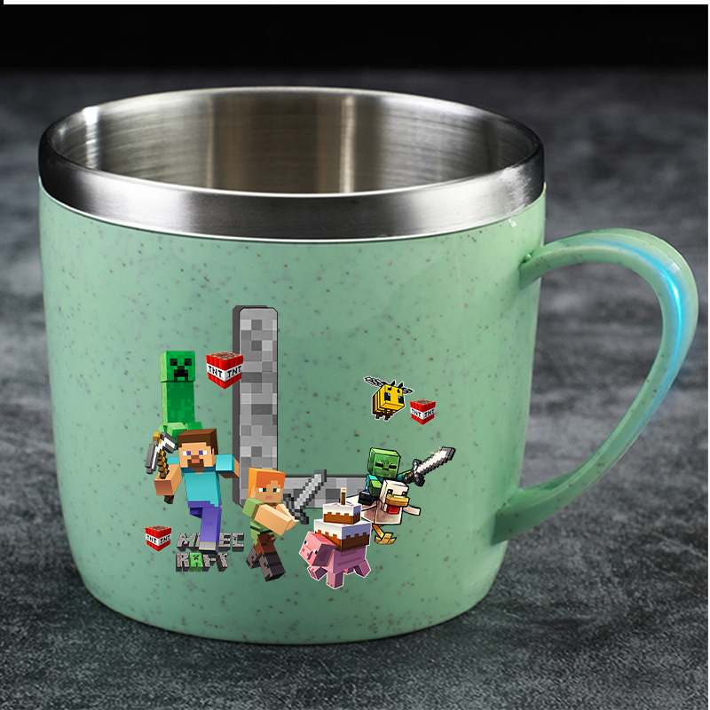 Minecrafted Water Cup for Boy  - Good Coffee Tea บทวิจารณ์และราคา