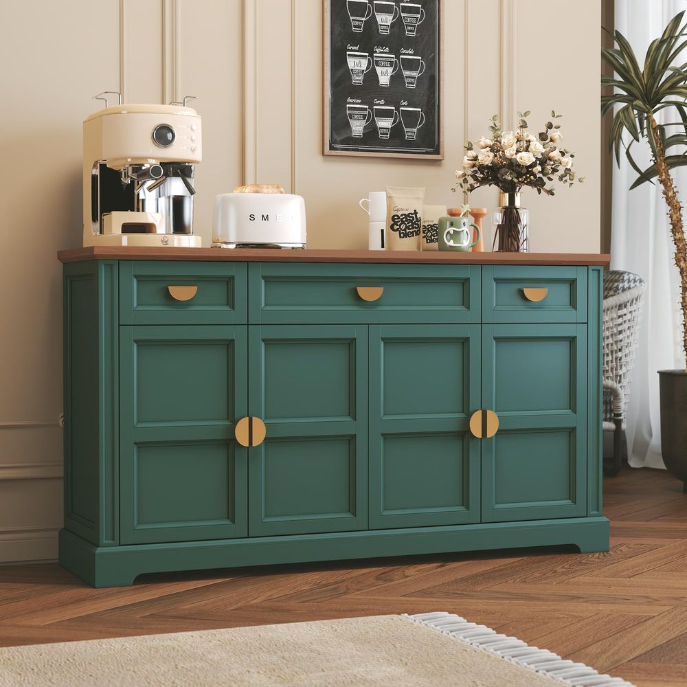 60 Large Buffet Sideboard Cabi - Coffee & Tea Difabis บทวิจารณ์และราคา