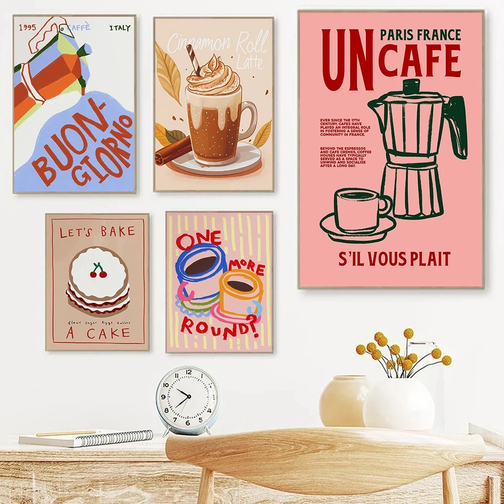 Coffee Shop Afternoon Tea Croi - Coffee Tea Poster บทวิจารณ์และราคา