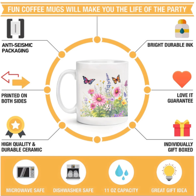 Ceramic cup white flower garde - Coffee Tea For Garden บทวิจารณ์และราคา
