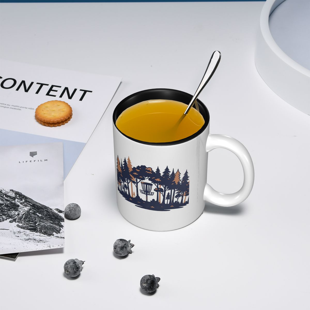 Disc Golf Scene Forest Basket  - Coffee Tea Gift Basket บทวิจารณ์และราคา