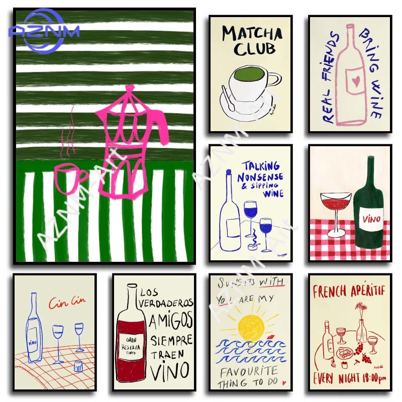 (1pc frameless)Minimalist Colo - Coffee Tea Poster บทวิจารณ์และราคา