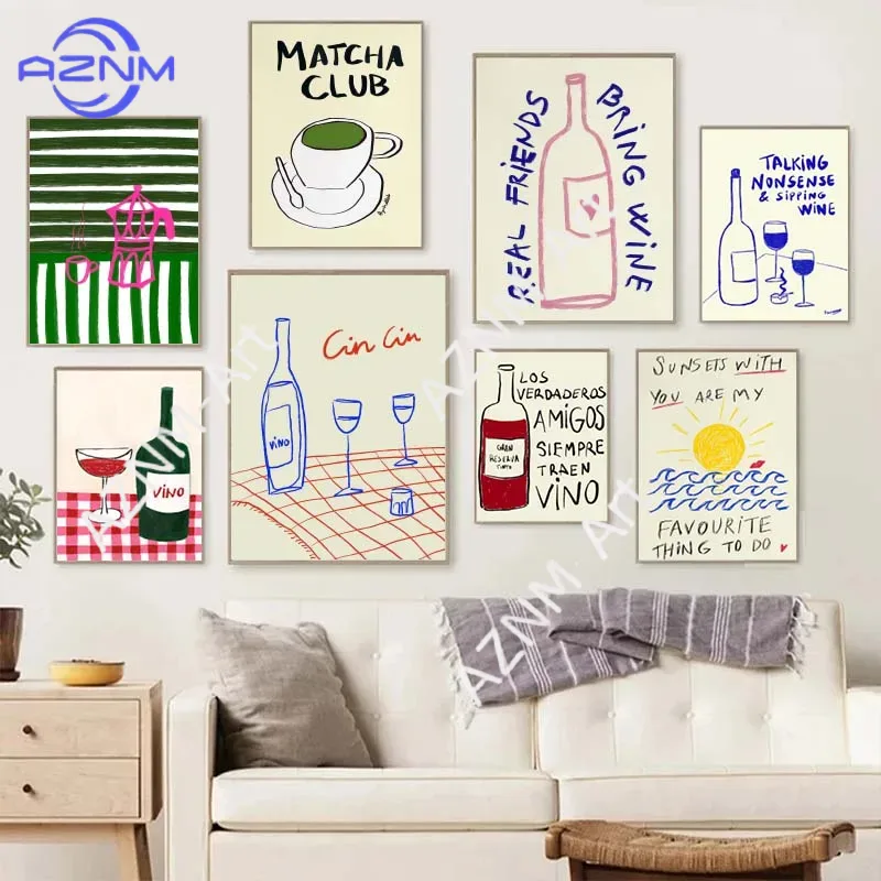 (1pc frameless)Minimalist Colo - Coffee Tea Poster บทวิจารณ์และราคา