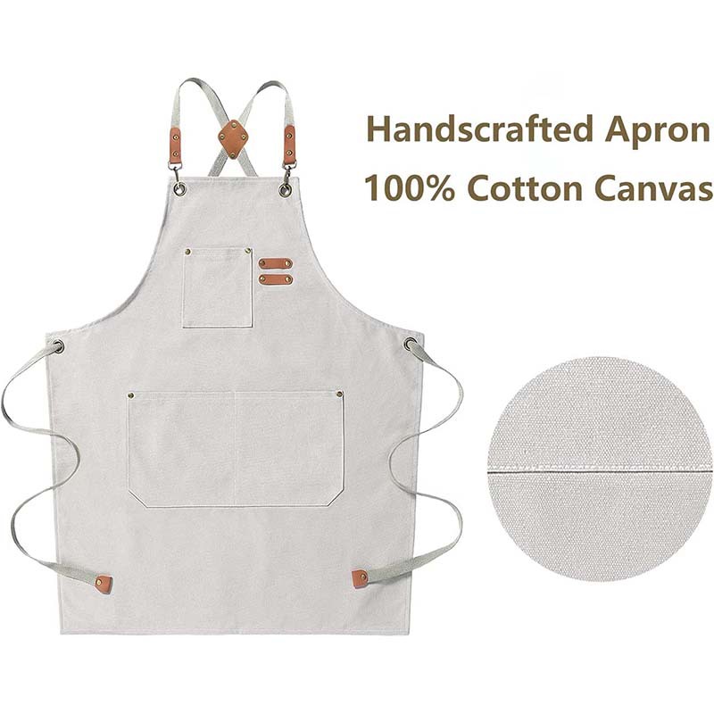 Canvas apron made of cotton su - Coffee Tea For Garden บทวิจารณ์และราคา