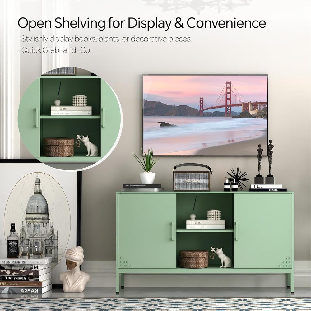 Green 65 Inch TV Stand with St - Coffee & Tea Difabis บทวิจารณ์และราคา